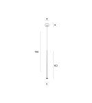 Lampy wiszące rurki - Maxlight Coffee Gold 7W Lampa Wisząca Duża Złoto Szczotkowane P0485 - produkt 5