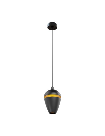 Maxlight Cometshine LED 8W 480lm 3000K Lampa Wisząca Czarny/Złoty P0471