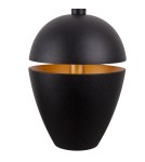 Lampy wiszące małe - Maxlight Cometshine LED 8W 480lm 3000K Lampa Wisząca Czarny/Złoty P0471 - product 3