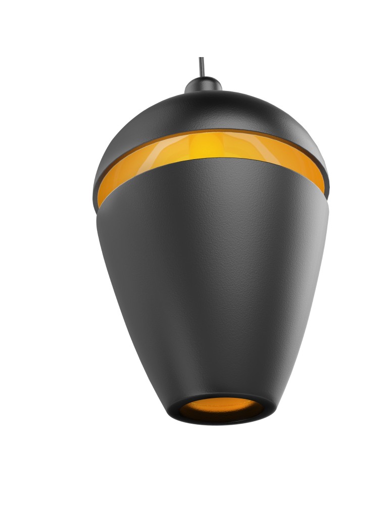 Maxlight Cometshine LED 8W 480lm 3000K Lampa Wisząca Czarny/Złoty P0471