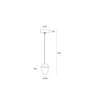Lampy wiszące małe - Maxlight Cometshine LED 8W 480lm 3000K Lampa Wisząca Czarny/Złoty P0471 - product 5