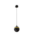 Lampy wiszące małe - Maxlight Cometshine LED 8W 480lm 3000K Lampa Wisząca Czarny/Złoty P0472 - product 1