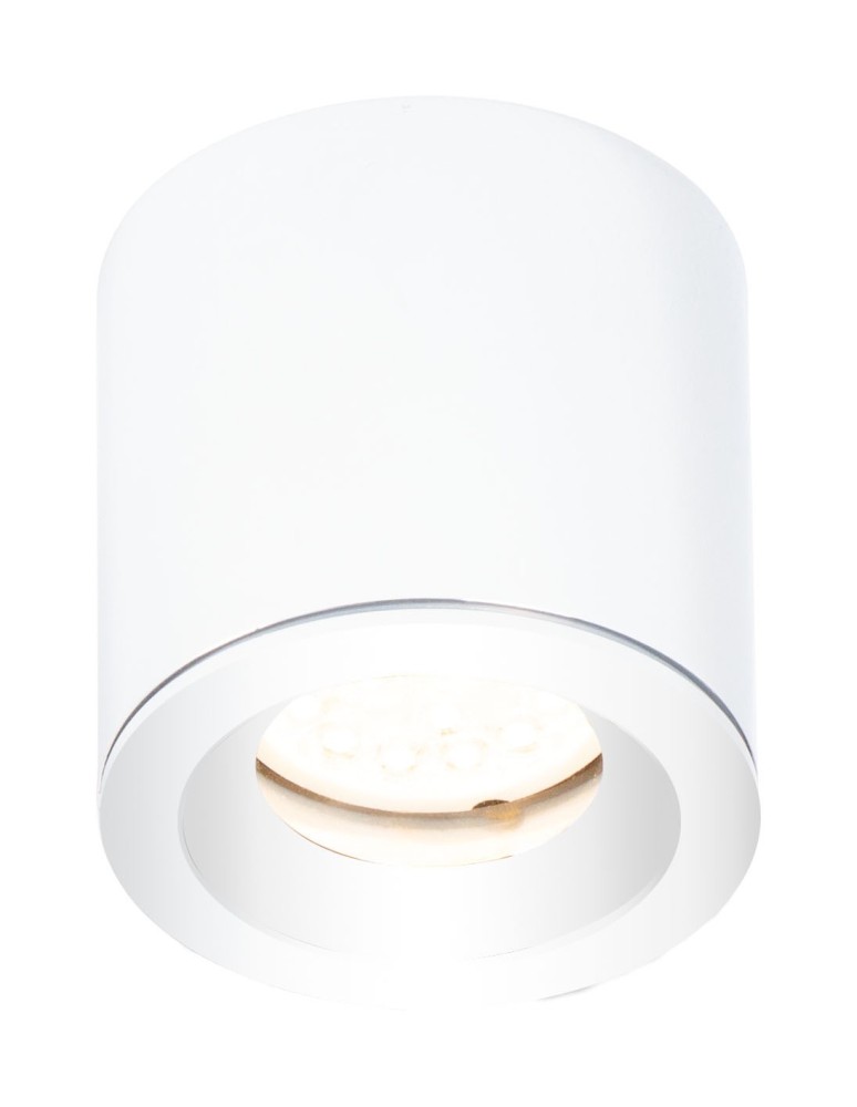 Lampy sufitowe łazienkowe - Maxlight Lampa Sufitowa Form Biała GU10 IP65 C0215 - produkt kolory-swiatla.pl 1