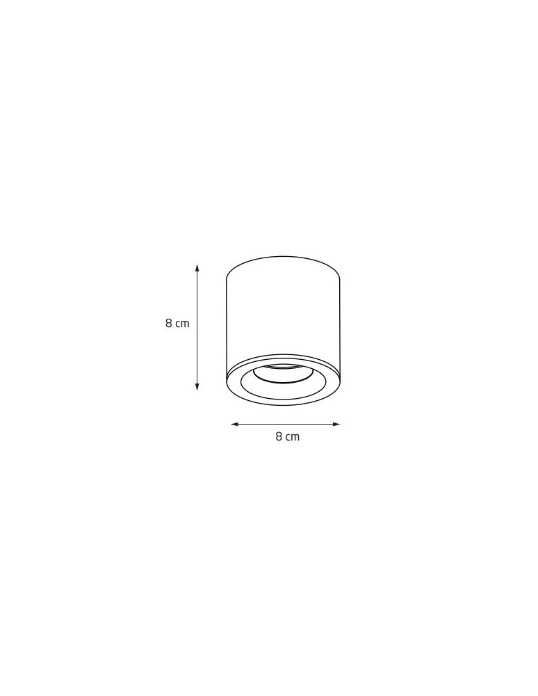 Maxlight Lampa Sufitowa Form Czarna GU10 IP65 C0216