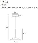 Lampy wiszące retro - Maxlight Lampa Wisząca Hana Złota P0460 - product 3