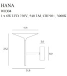 Kinkiety LED - Maxlight Kinkiet Hana Złoty W0304 - product 4