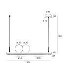 Lampy wiszące designerskie - Maxlight Lampa Wisząca Momo P0487 - product 8