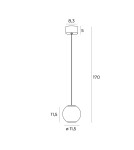 Lampy wiszące pojedyncze - Maxlight Lampa Wisząca Nobile I P0478 - produkt 4