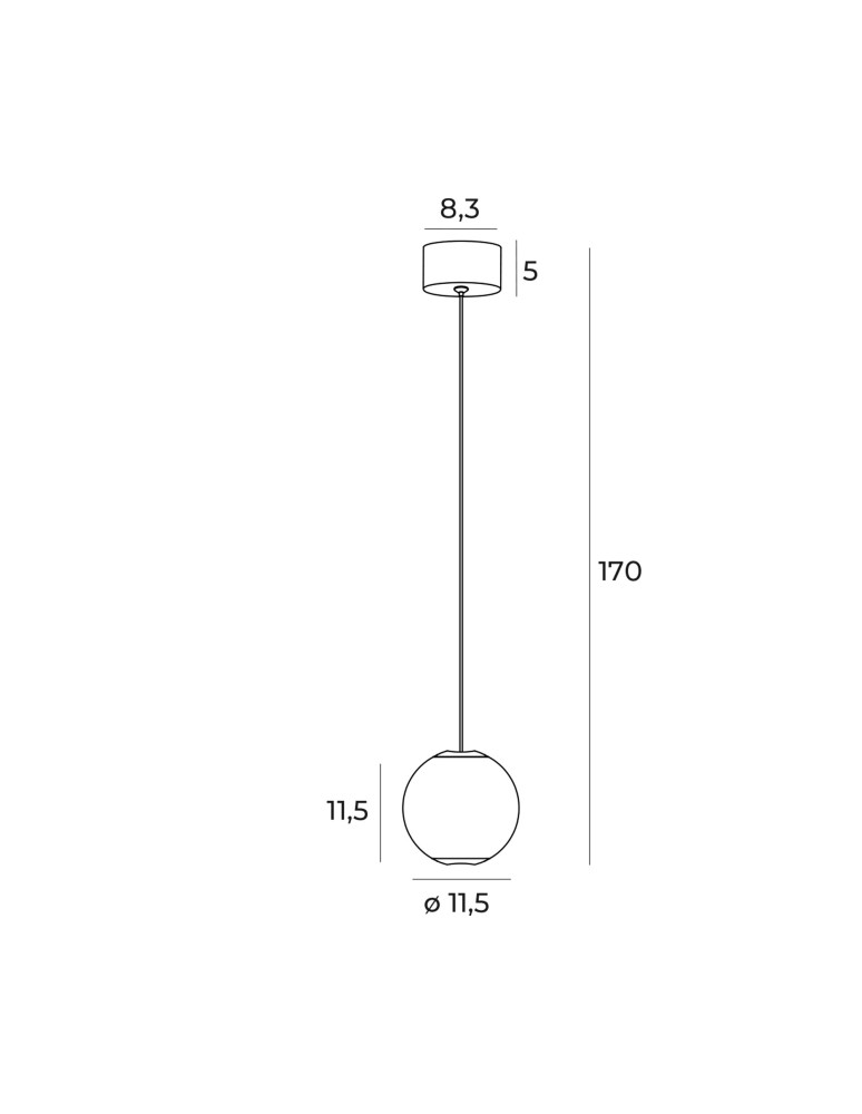 Lampy wiszące pojedyncze - Maxlight Lampa Wisząca Nobile I P0478 - produkt kolory-swiatla.pl 4
