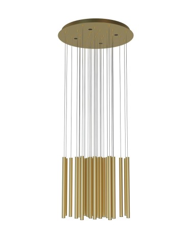 Maxlight Lampa Wisząca Organic 33X1 Złoto Szczotkowane P0476D