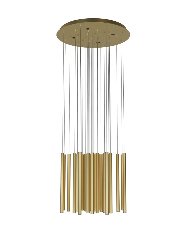Lampy wiszące nowoczesne - Maxlight Lampa Wisząca Organic 33X1 Złoto Szczotkowane P0476D - produkt kolory-swiatla.pl 1