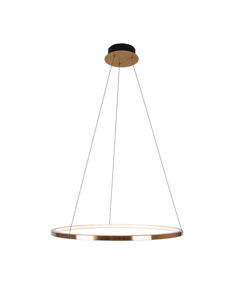 Lampy wiszące okręgi - Maxlight Lampa Wisząca Queen Ø 50 cm Złoto Szczotkowane P0493 - produkt kolory-swiatla.pl 1
