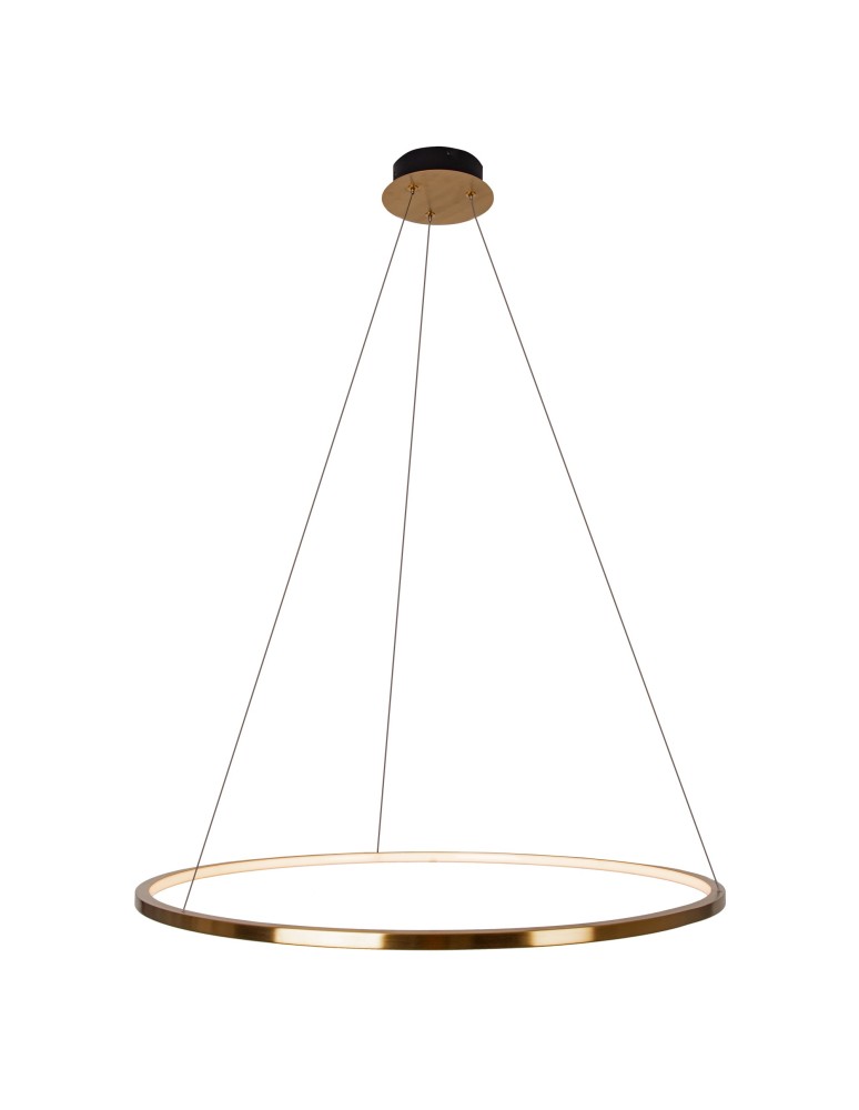 Lampy wiszące okręgi - Maxlight Lampa Wisząca Queen Ø 70 cm Złoto Szczotkowane P0494 - produkt kolory-swiatla.pl 1