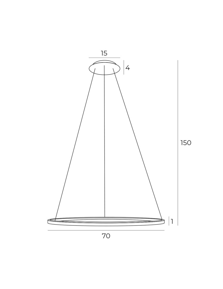 Lampy wiszące okręgi - Maxlight Lampa Wisząca Queen Ø 70 cm Złoto Szczotkowane P0494 - product kolory-swiatla.pl 4