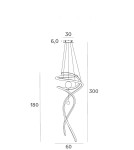 Lampy wiszące glamour - Maxlight Lampa Wisząca Ritz Chrom P0482D - produkt 4