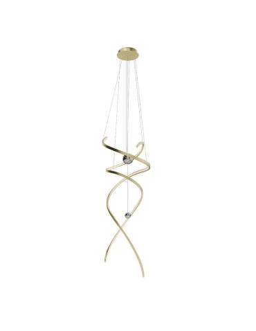 Maxlight Lampa Wisząca Ritz Złoto Szczotkowane P0483D