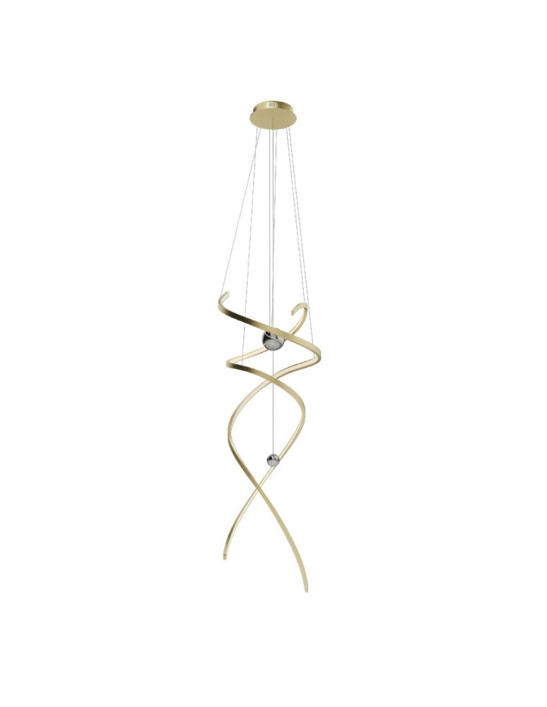 Lampy wiszące złote - Maxlight Lampa Wisząca Ritz Złoto Szczotkowane P0483D - produkt kolory-swiatla.pl 1