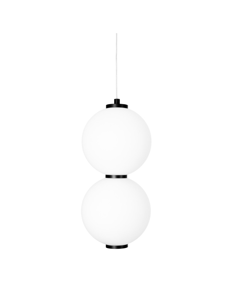 Lampy wiszące designerskie - Maxlight Tama LED 16W 3000K Lampa Wisząca Podwójna Czarna P0469 - produkt kolory-swiatla.pl 1