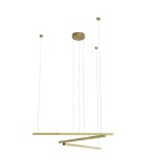 Lampy wiszące złote - Maxlight Lampa Wisząca Trio 3 Złoto Szczotkowane P0474D - product 1