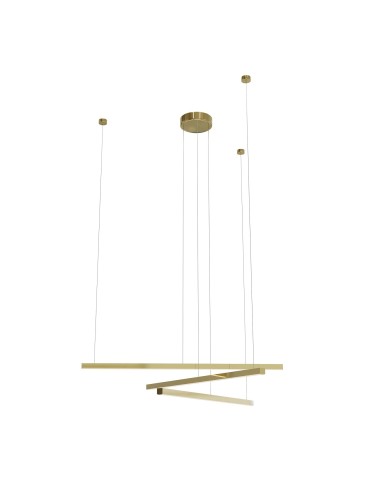 Maxlight Lampa Wisząca Trio 3 Złoto Szczotkowane P0474D