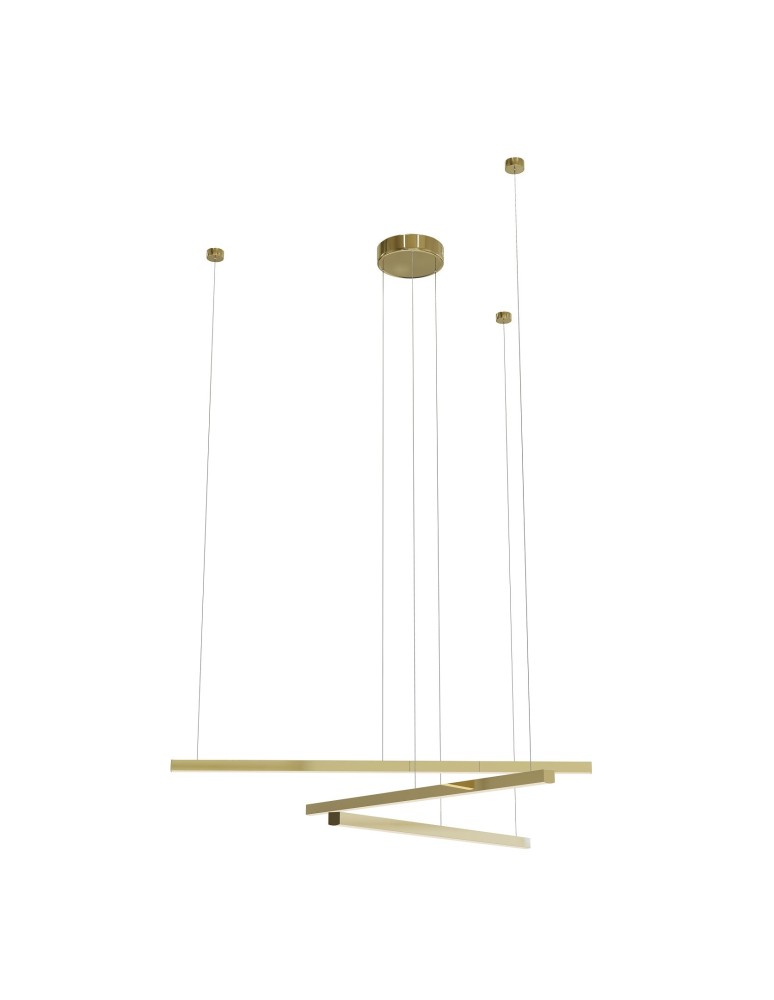 Lampy wiszące złote - Maxlight Lampa Wisząca Trio 3 Złoto Szczotkowane P0474D - produkt kolory-swiatla.pl 1