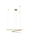 Maxlight Lampa Wisząca Trio 3 Złoto Szczotkowane P0474D