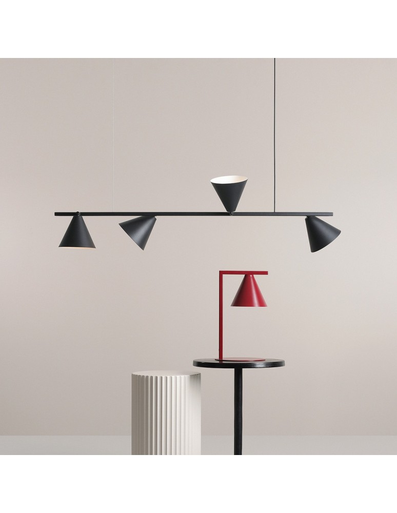 Aldex Lampa Wisząca Form 4 Czarny 4 x max 15W LED (1108L1) Aldex Lampa Wisząca Form 4 Czarny 4 x max 15W LED (1108L1)