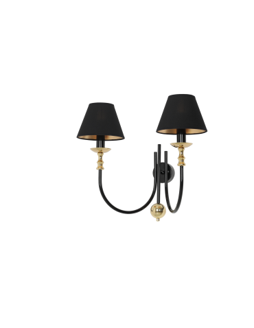 Aldex Kinkiet Roma 2 Czarny 2 x max 10W LED (1118D1)