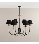 Żyrandole z abażurem - Aldex Żyrandol Roma 6 Czarny 6 x max 10W LED (1118K1) - product 2