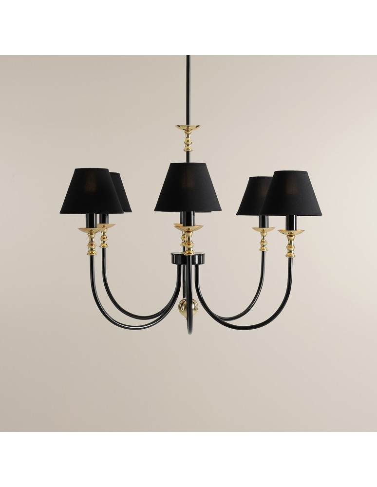 Aldex Żyrandol Roma 6 Czarny 6 x max 10W LED (1118K1)
