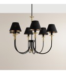 Żyrandole z abażurem - Aldex Żyrandol Roma 6 Czarny 6 x max 10W LED (1118K1) - product 4