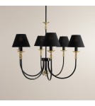 Żyrandole z abażurem - Aldex Żyrandol Roma 6 Czarny 6 x max 10W LED (1118K1) - product 5