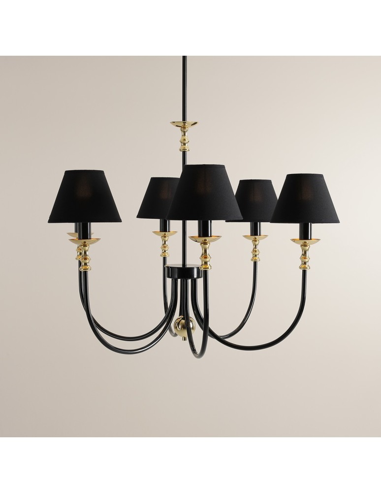 Aldex Żyrandol Roma 6 Czarny 6 x max 10W LED (1118K1)