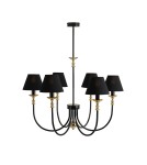 Żyrandole z abażurem - Aldex Żyrandol Roma 6 Czarny 6 x max 10W LED (1118K1) - product 6