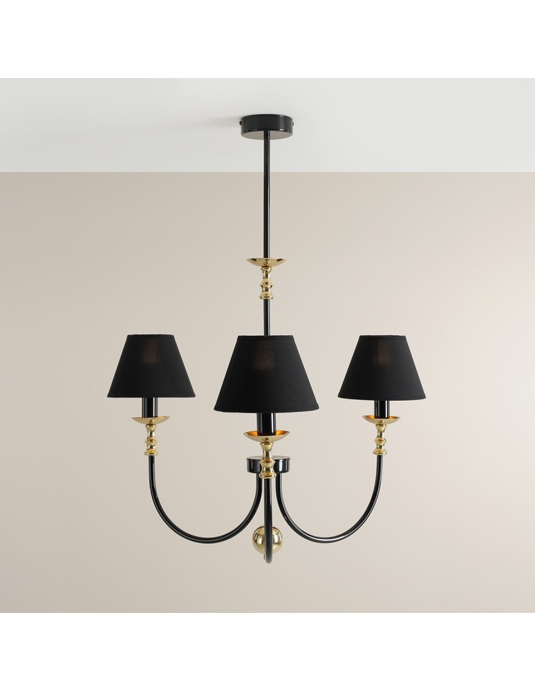 Aldex Żyrandol Roma 3 Czarny 3 x max 10W LED (1118E_1) Aldex Żyrandol Roma 3 Czarny 3 x max 10W LED (1118E_1)