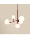Aldex Lampa Wisząca Dione 6 Red Wine 4 x max 10W LED / 2 x max 15W LED (1092K15)