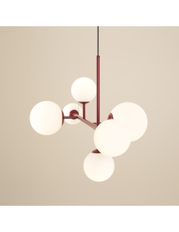Aldex Lampa Wisząca Dione 6 Red Wine 4 x max 10W LED / 2 x max 15W LED (1092K15) - produkt 2