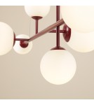 Lampy wiszące czerwone - Aldex Lampa Wisząca Dione 6 Red Wine 4 x max 10W LED / 2 x max 15W LED (1092K15) - product 3