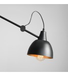 Lampy podłogowe łamane - Aldex Lampa Stojąca Aida Czarny (Złoty Środek Klosza) 1 x max 15W LED (843A) - product 3
