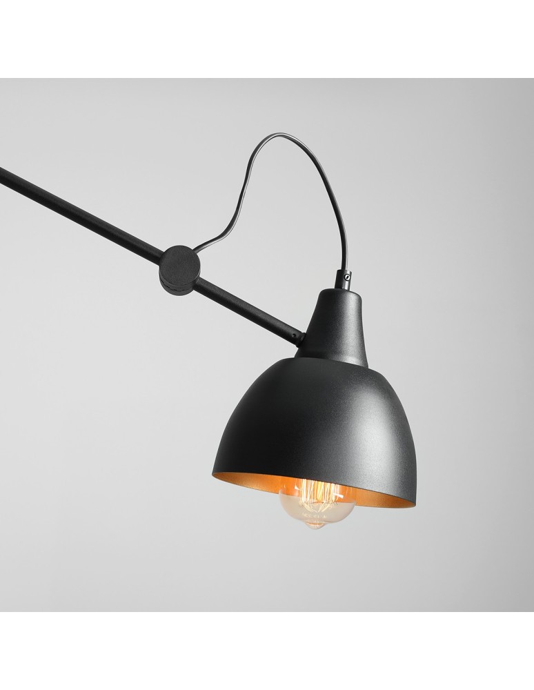Aldex Lampa Stojąca Aida Czarny (Złoty Środek Klosza) 1 x max 15W LED (843A)
