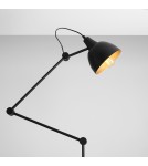 Lampy podłogowe łamane - Aldex Lampa Stojąca Aida Czarny (Złoty Środek Klosza) 1 x max 15W LED (843A) - product 4