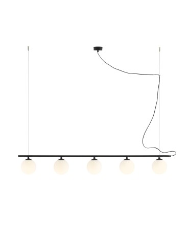 Aldex Lampa Wiszącą Beryl Glass 5 Czarny 5 x max 10W LED (1006F1)