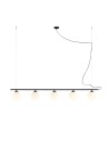 Aldex Lampa Wiszącą Beryl Glass 5 Czarny 5 x max 10W LED (1006F1)