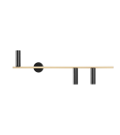 Kinkiety w kolorze mosiądz - Aldex Kinkiet Trevo 3 Czarny Mosiądz (Prawy) 3 x 35W (1083Y40_2) - product 1