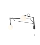 Aldex Kinkiet Soho Glass 2 Czarny 2 x max 10W LED (1105D1) Aldex Kinkiet Soho Glass 2 Czarny 2 x max 10W LED (1105D1)