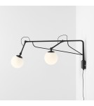 Aldex Kinkiet Soho Glass 2 Czarny 2 x max 10W LED (1105D1) Aldex Kinkiet Soho Glass 2 Czarny 2 x max 10W LED (1105D1)