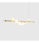 Lampy wiszące kule - Aldex Lampa Wisząca Wave 7 Mosiądz 7 x max 10W LED (1115T40) - product 4