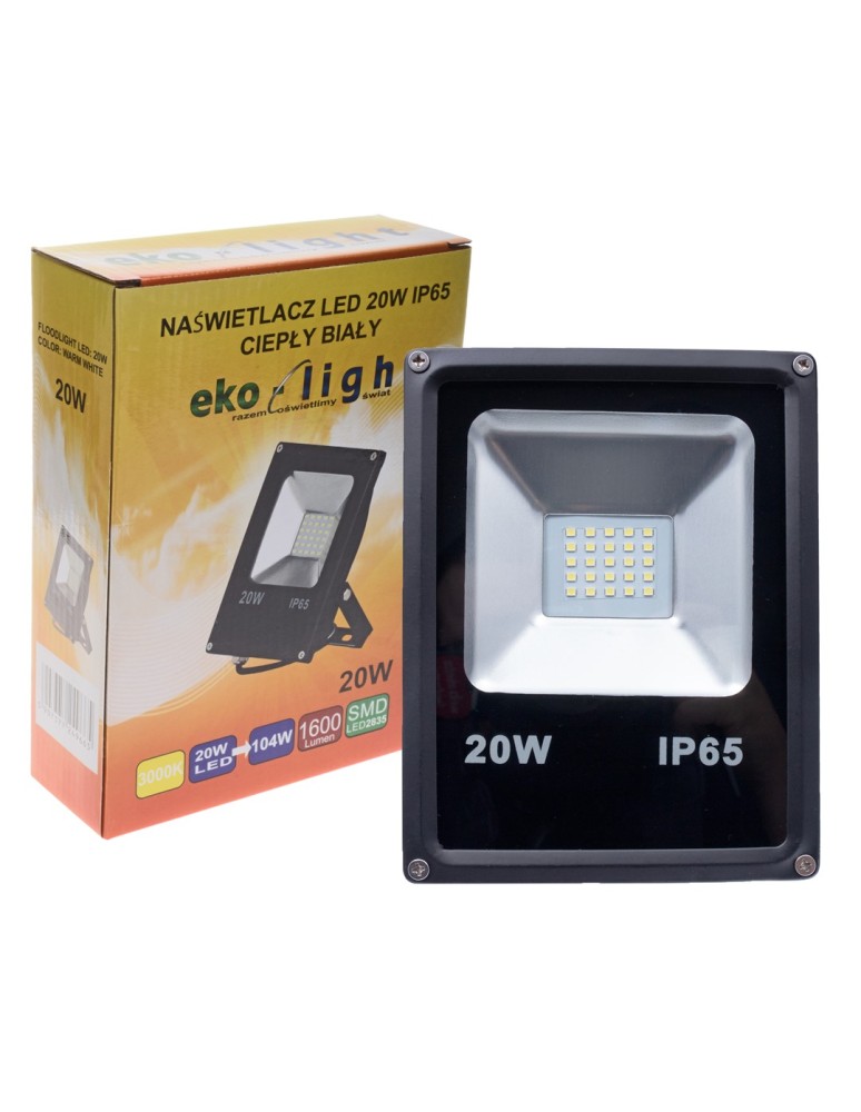 Eko-Light NAŚWIETLACZ LED 20W. BARWA: 3000K EKN665 Eko-Light NAŚWIETLACZ LED 20W. BARWA: 3000K EKN665