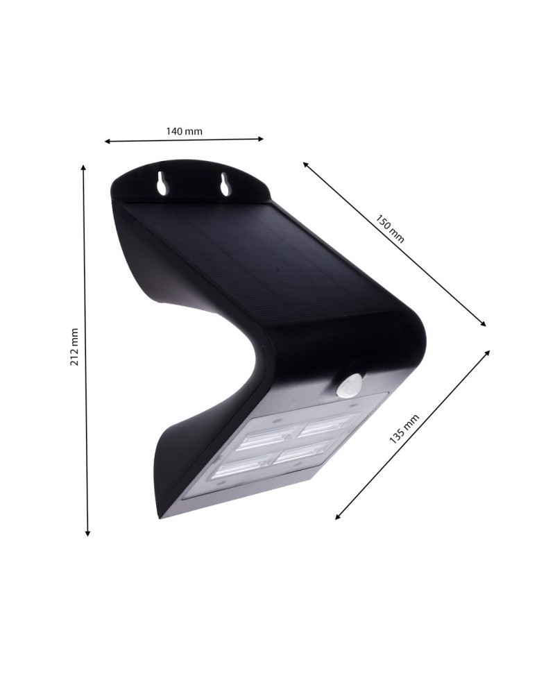 Eko-Light Lampka Solarna Butterfly Czarna 3,2W EKO3874 Eko-Light Lampka Solarna Butterfly Czarna 3,2W EKO3874
