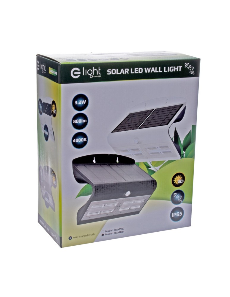 Eko-Light Lampka Solarna Butterfly Biała 6,8W EKO3997